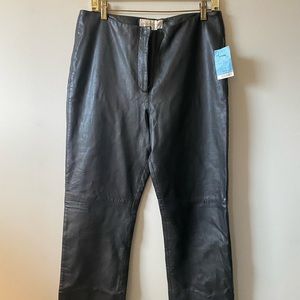 Margaret Godfrey Black Leather Pants Size 12